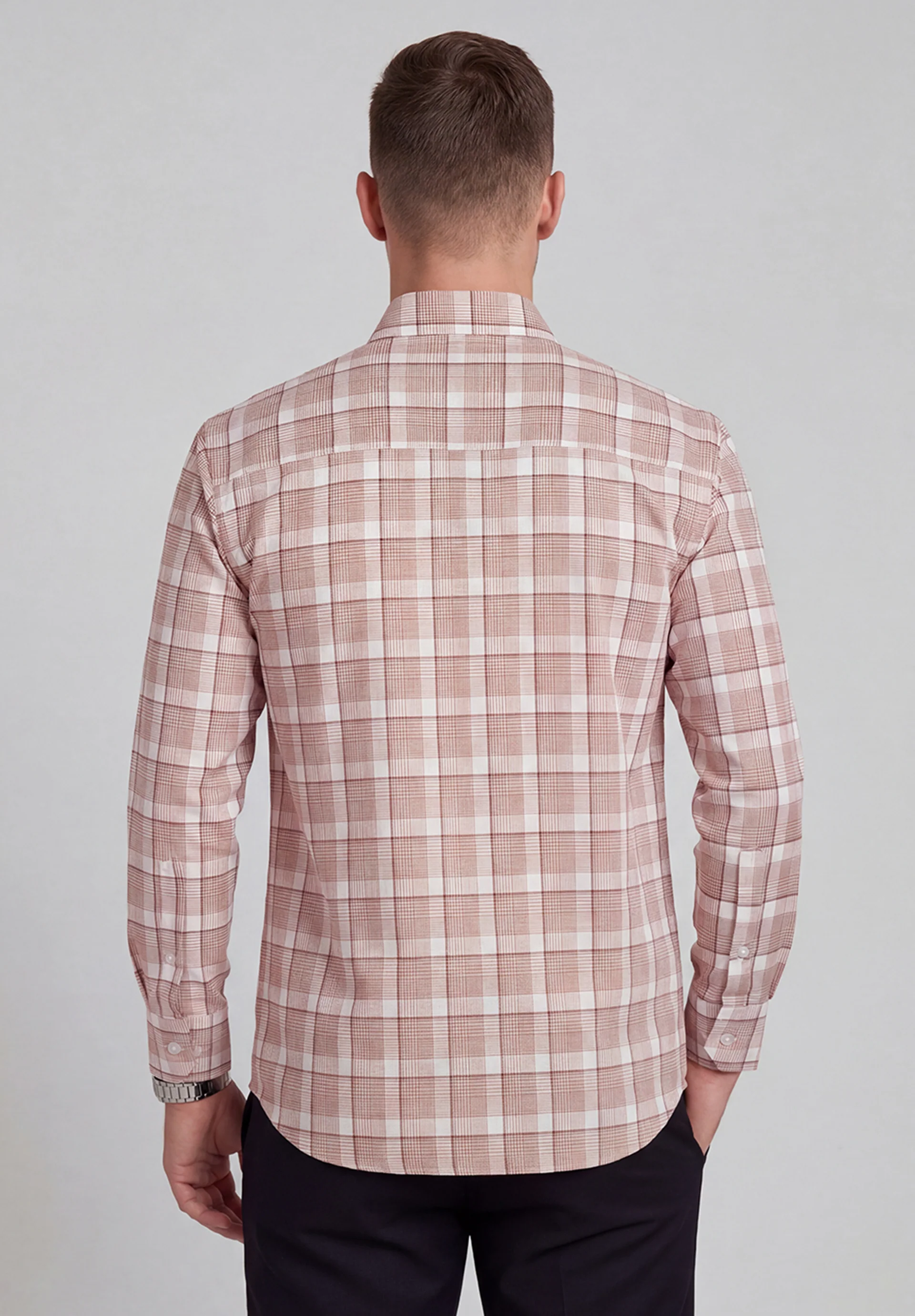 Men Brown Regular Fit Formal Shirt - Image 5