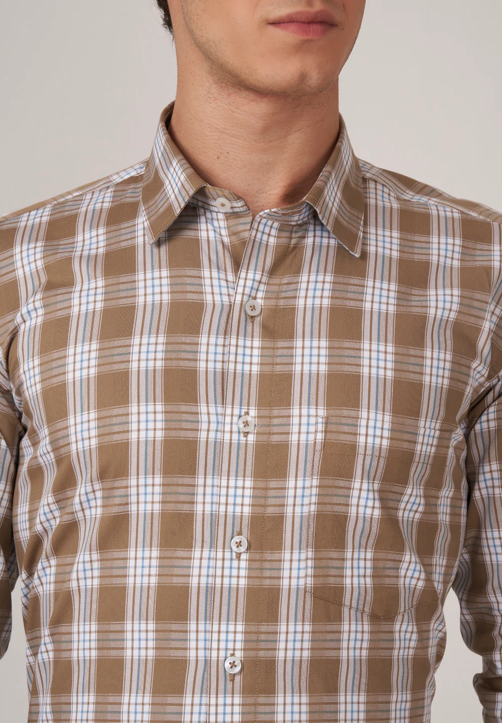 Men Brown Regular Fit Formal Shirt - Image 4