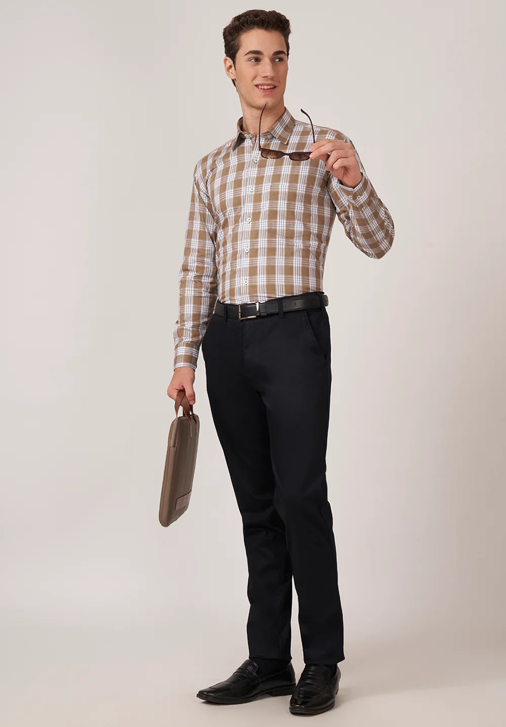 Men Brown Regular Fit Formal Shirt - Image 5