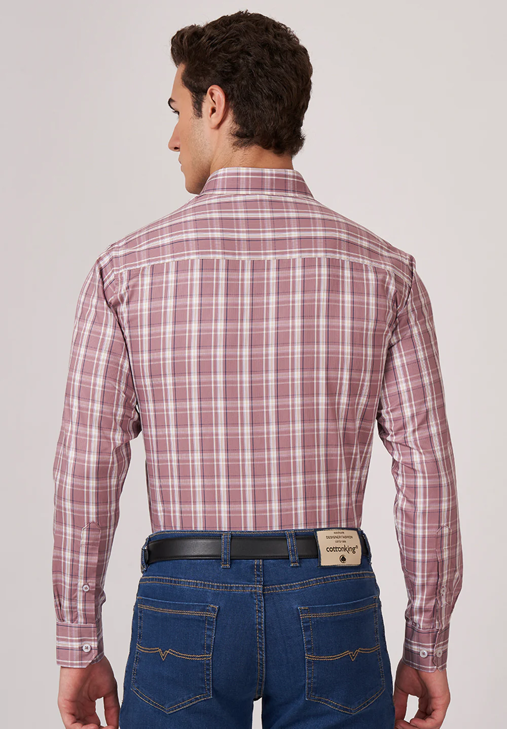 Men Brown Slim Fit Formal Shirt - Image 3