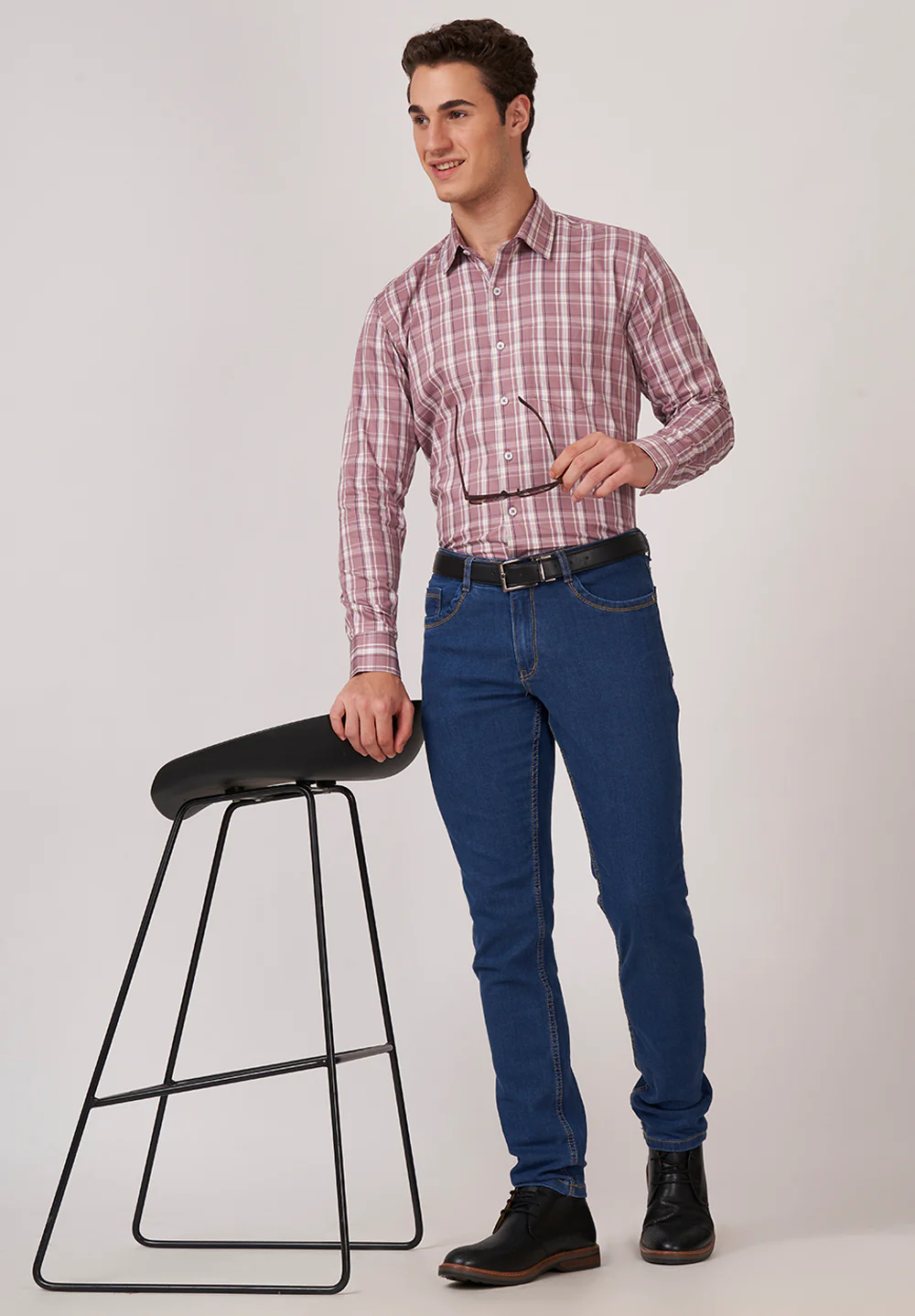 Men Brown Slim Fit Formal Shirt - Image 5