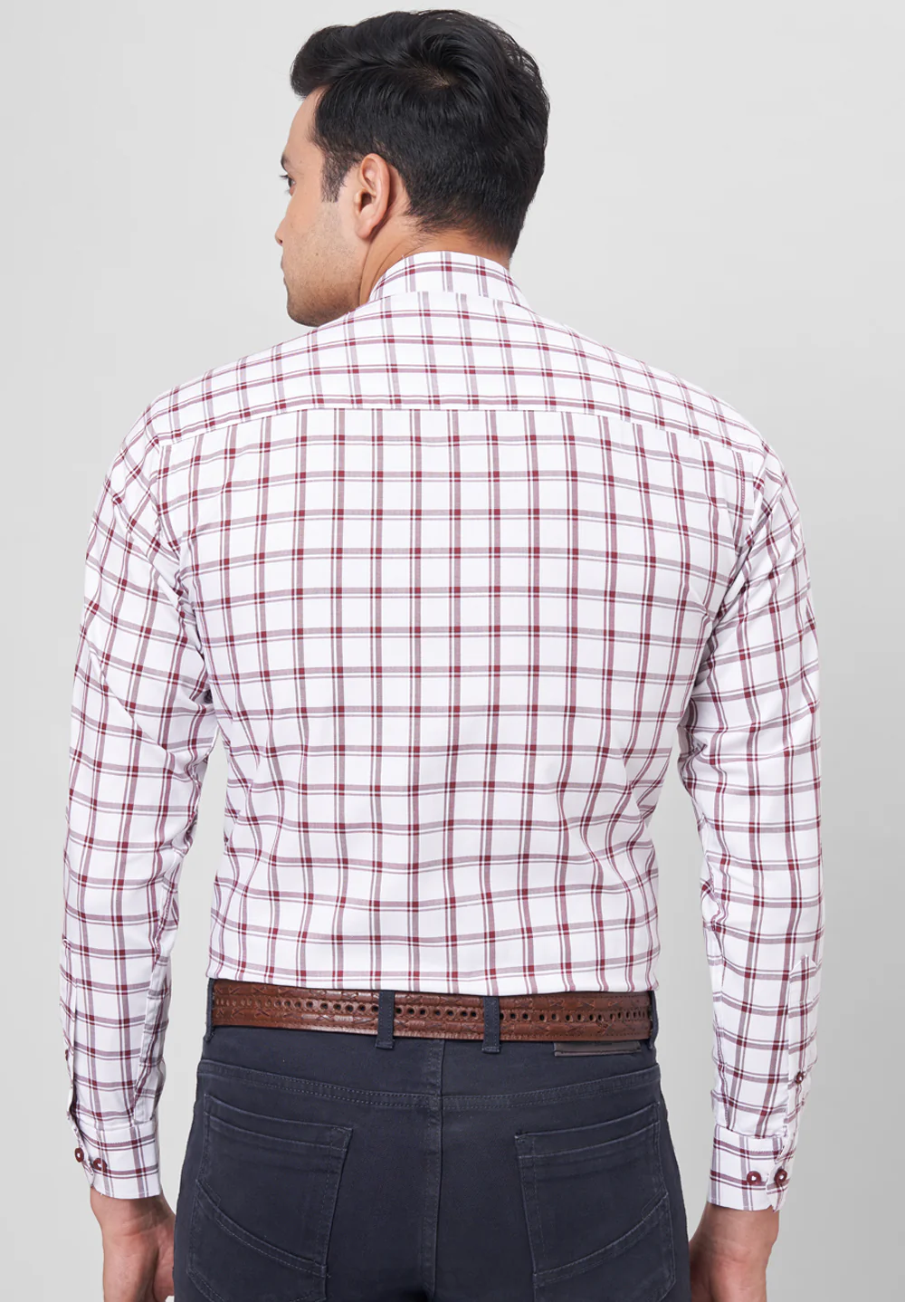 Men Brown Slim Fit Formal Shirt - Image 2