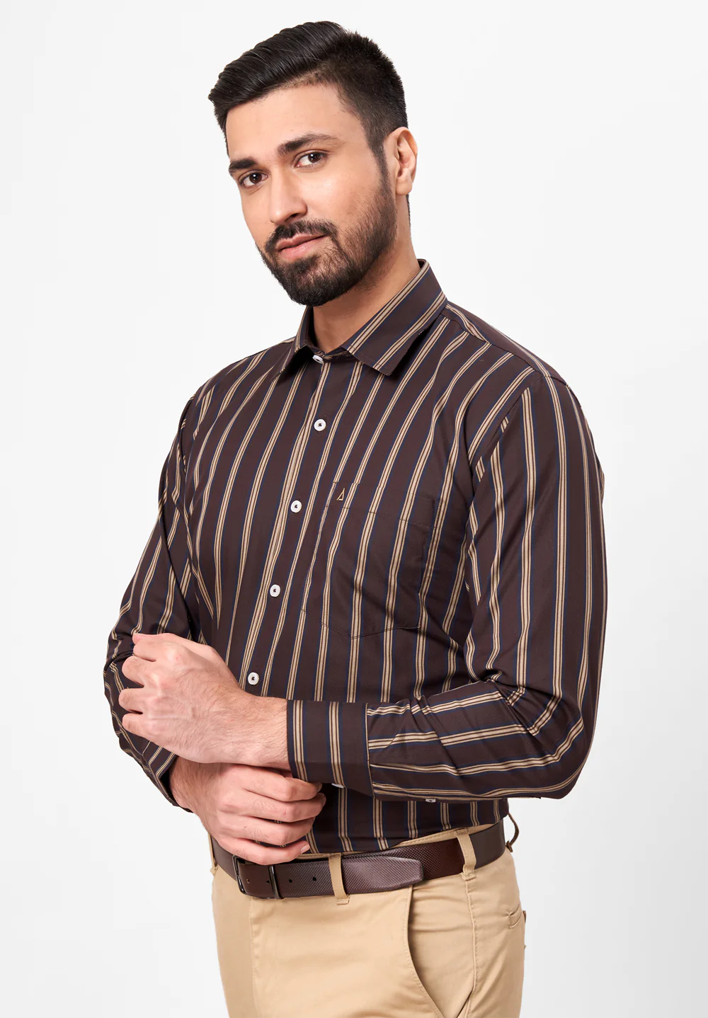 Men Brown Regular Fit Formal Shirt