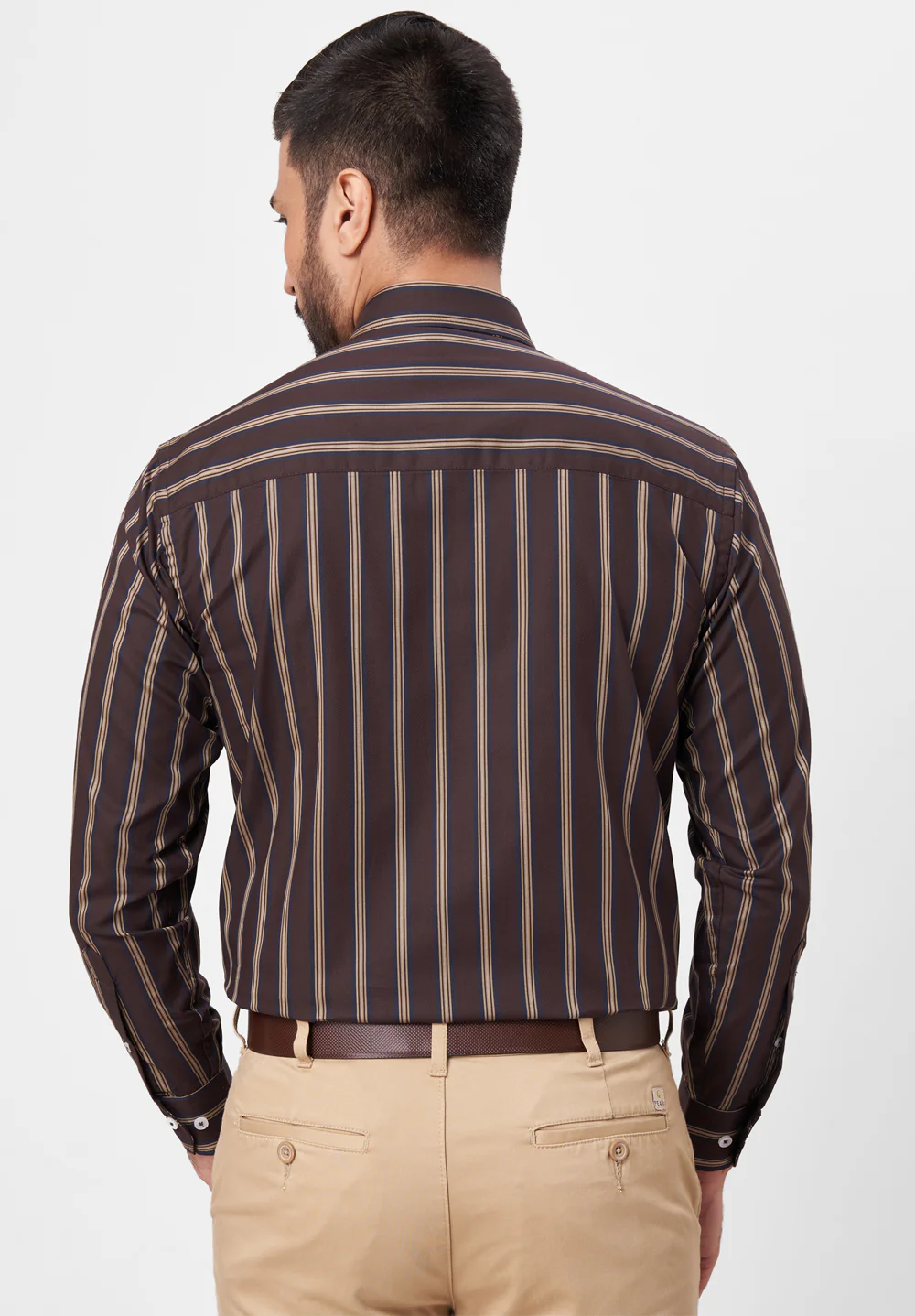 Men Brown Regular Fit Formal Shirt - Image 2