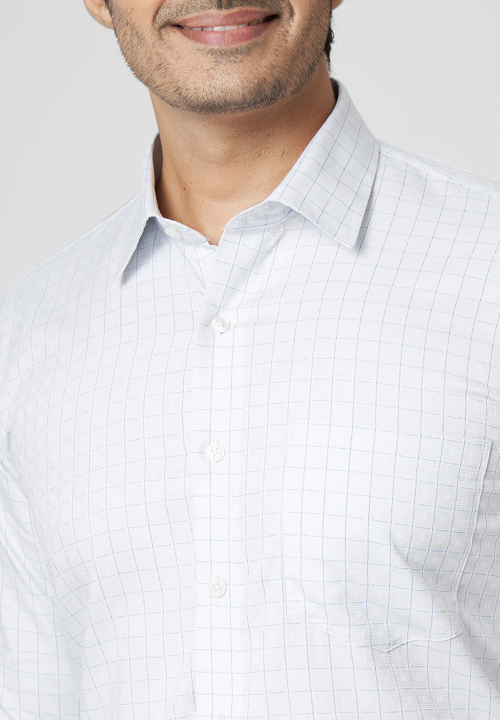 Men Grey Regular Fit Formal Shirt - Image 4