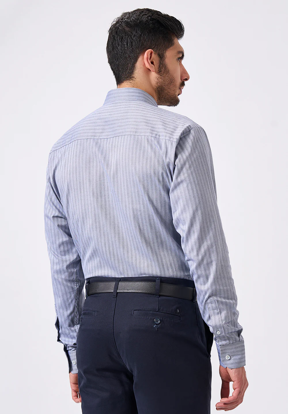 Men Grey Slim Fit Formal Shirt - Image 2