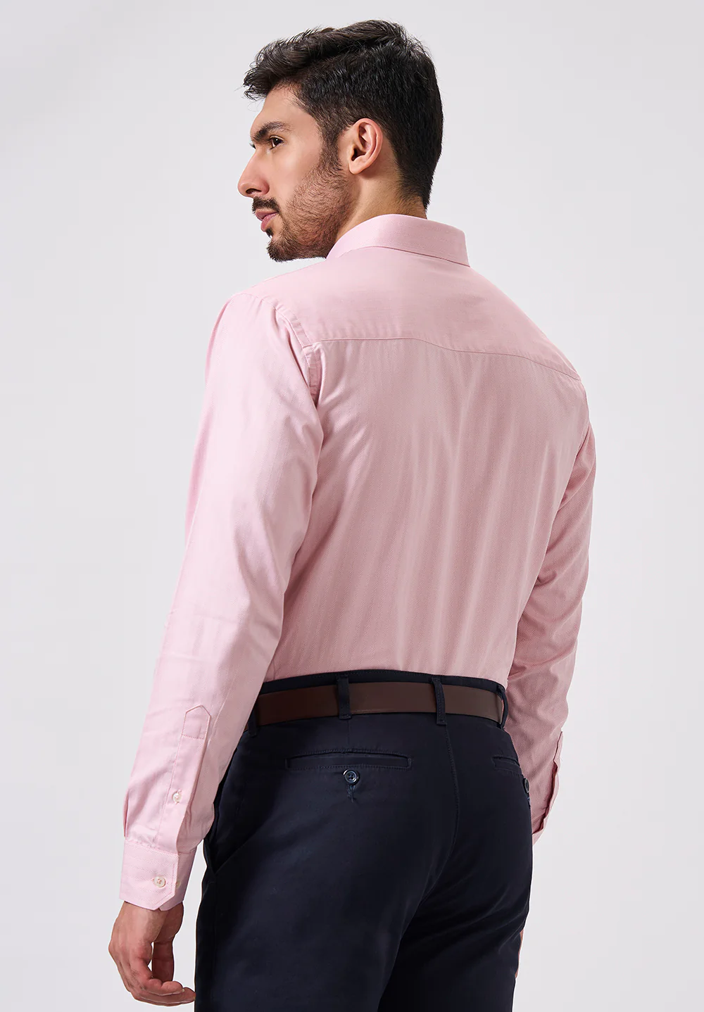 Men Pink Slim Fit Formal Shirt - Image 2