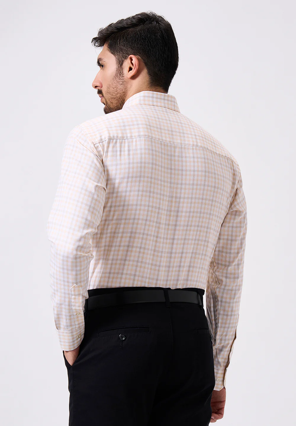 Men Orange Slim Fit Formal Shirt - Image 2