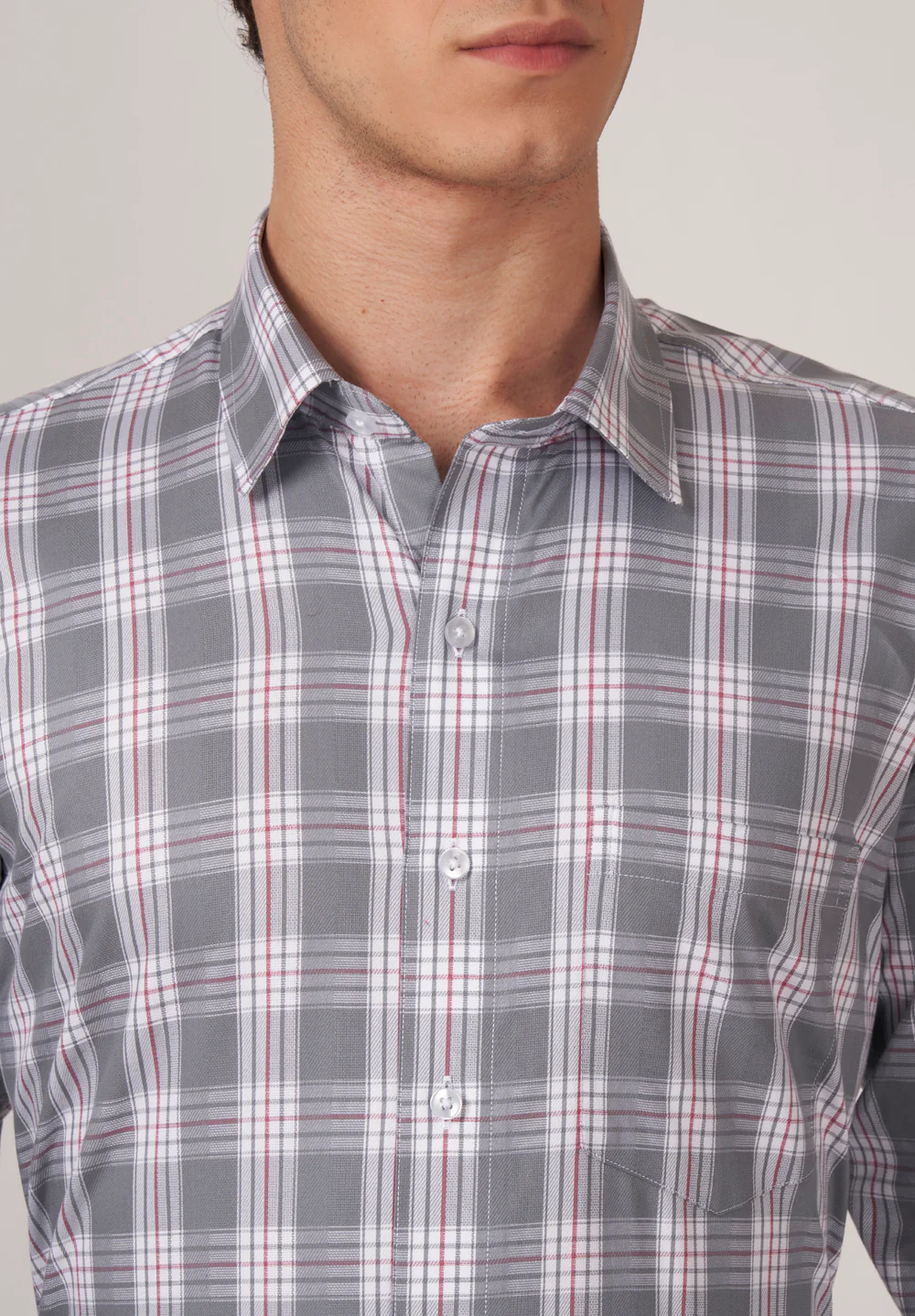 Men Gray Regular Fit Formal Shirt - Image 4