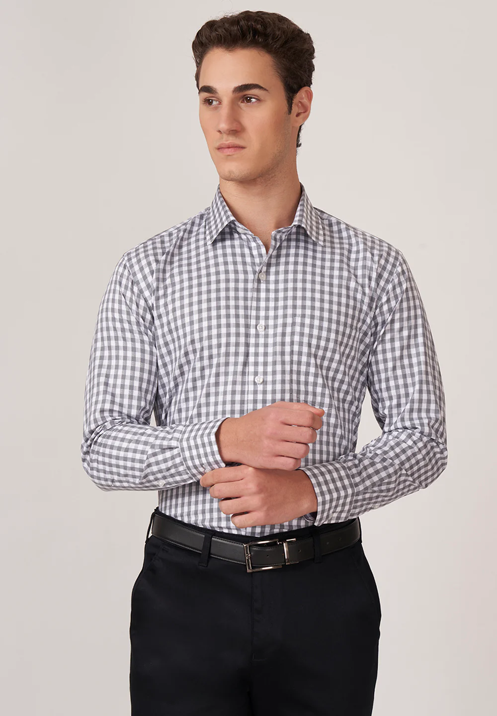 Men Gray Regular Fit Formal Shirt