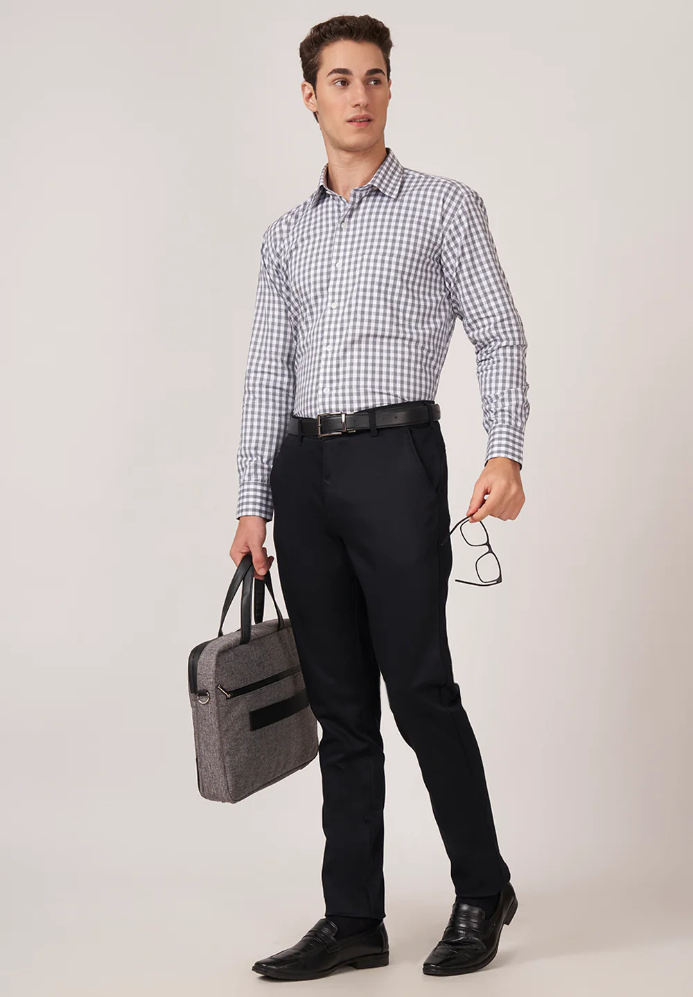 Men Gray Regular Fit Formal Shirt - Image 4