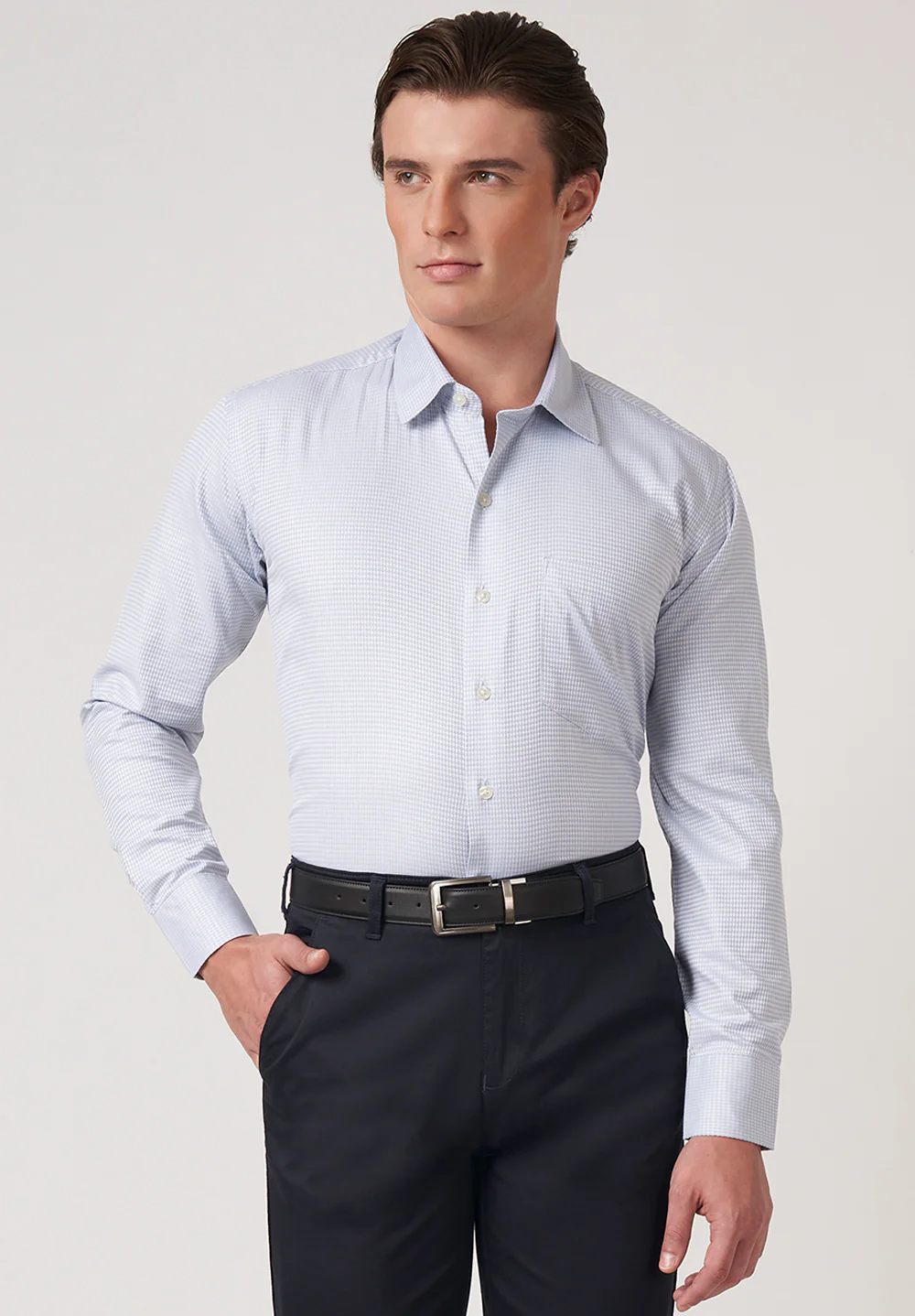 Men Gray Regular Fit Formal Shirt
