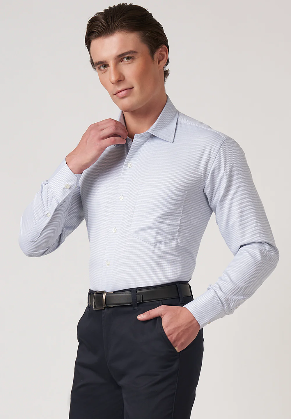 Men Gray Regular Fit Formal Shirt - Image 3