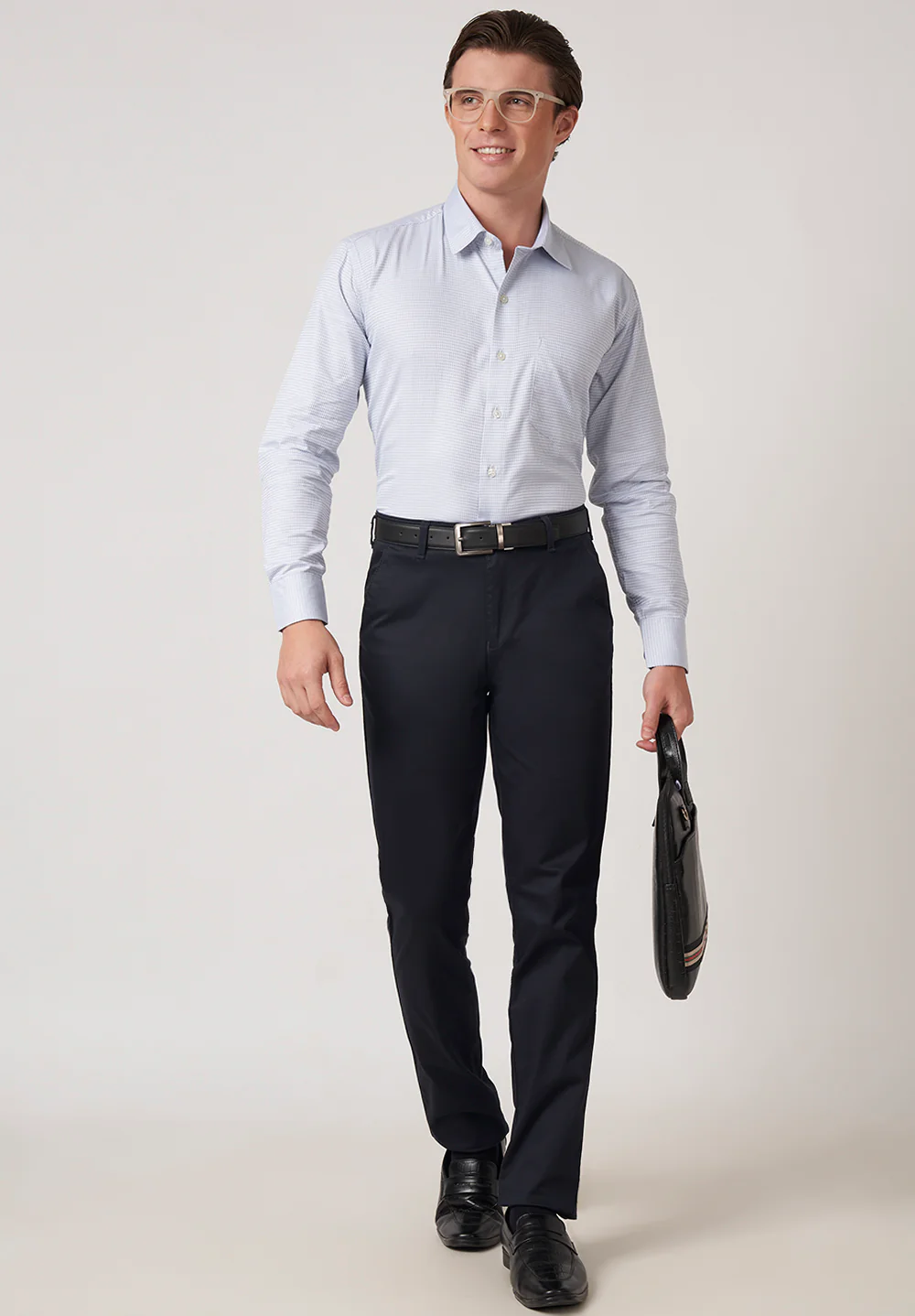 Men Gray Regular Fit Formal Shirt - Image 5