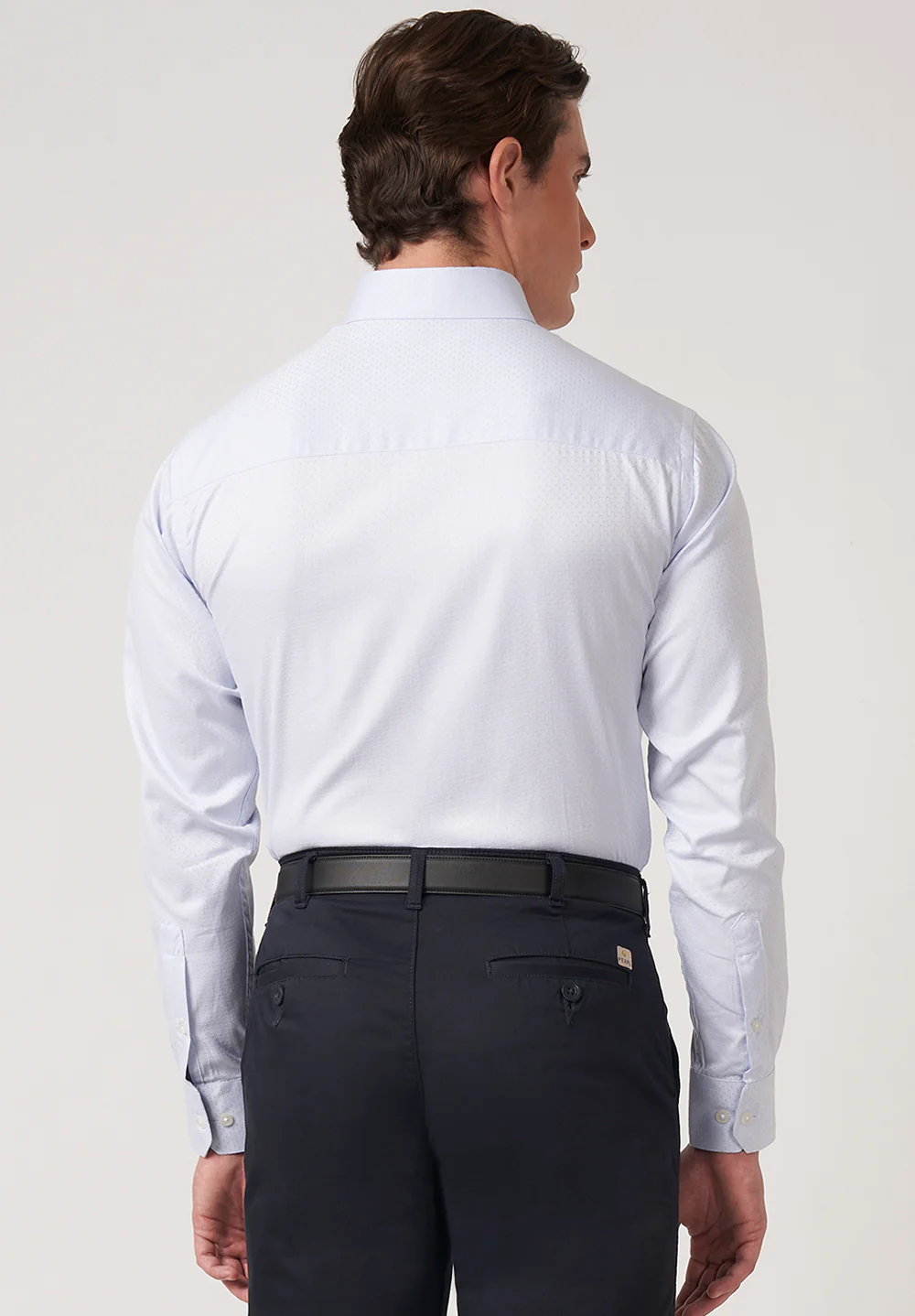 Men Gray Slim Fit Formal Shirt - Image 3