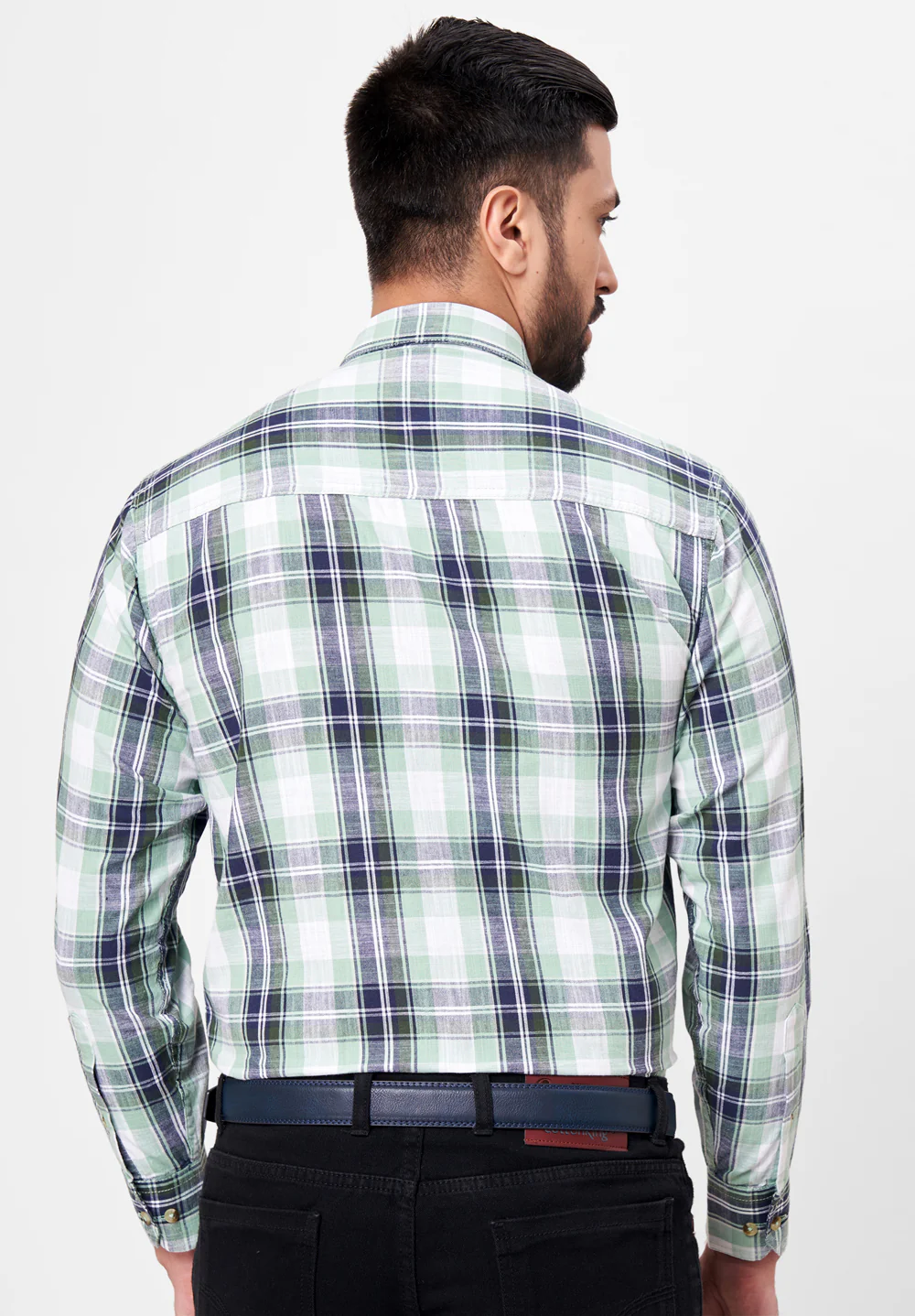 Men Green Smart Fit Formal Shirt - Image 2