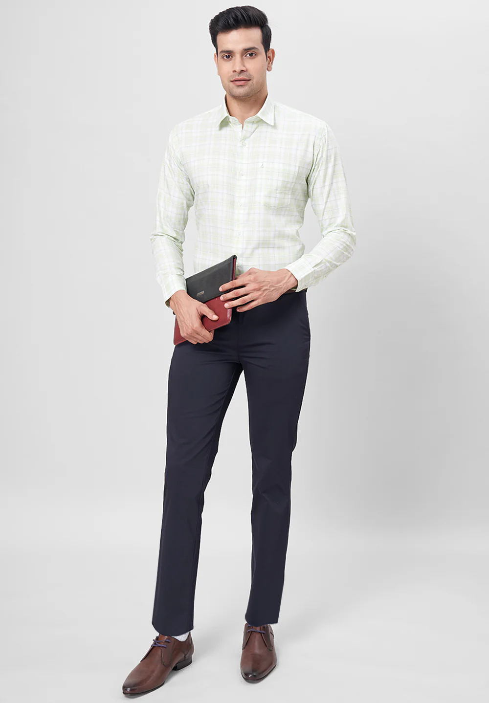 Men Green Slim Fit Formal Shirt - Image 4