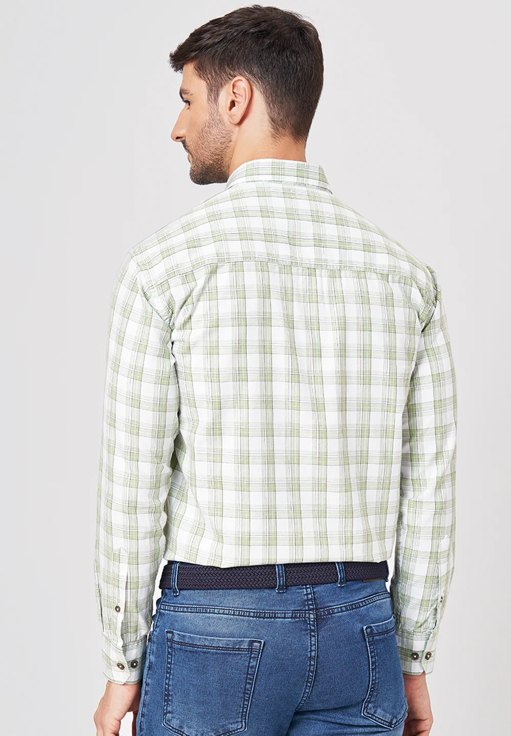 Men Green Smart Fit Formal Shirt - Image 2