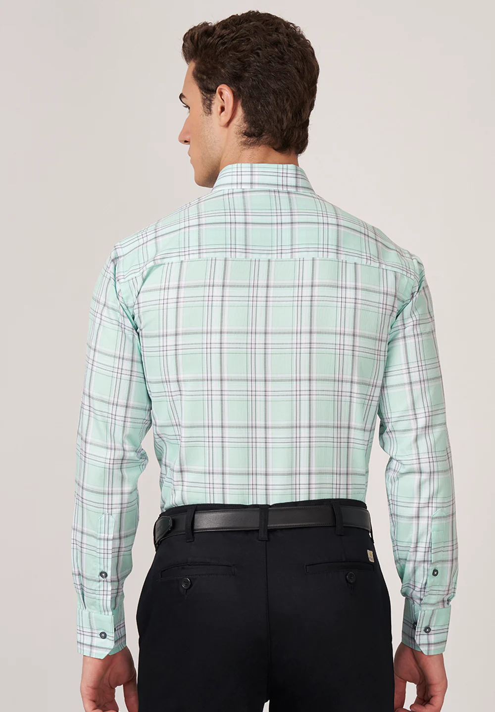 Men Green Regular Fit Formal Shirt - Image 2