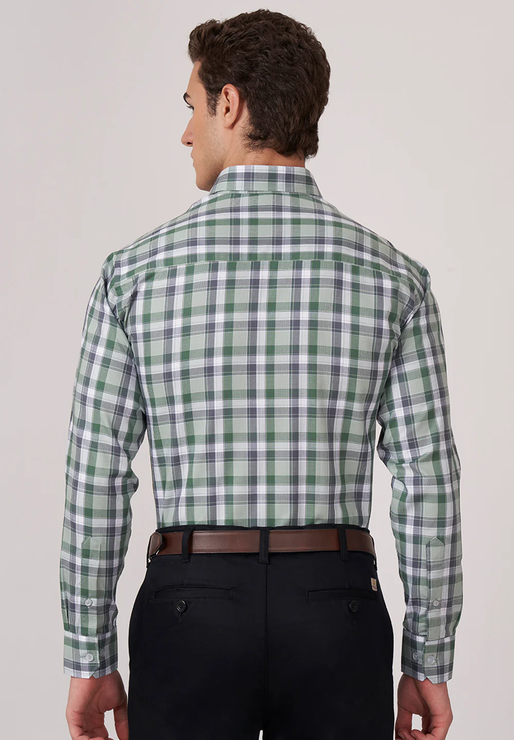 Men Green Slim Fit Formal Shirt - Image 3