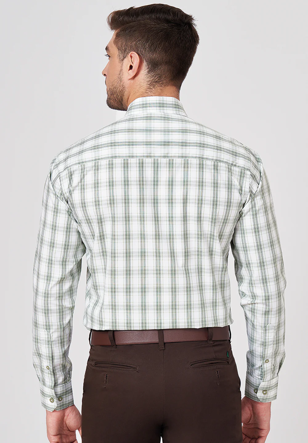 Men Green Slim Fit Formal Shirt - Image 3