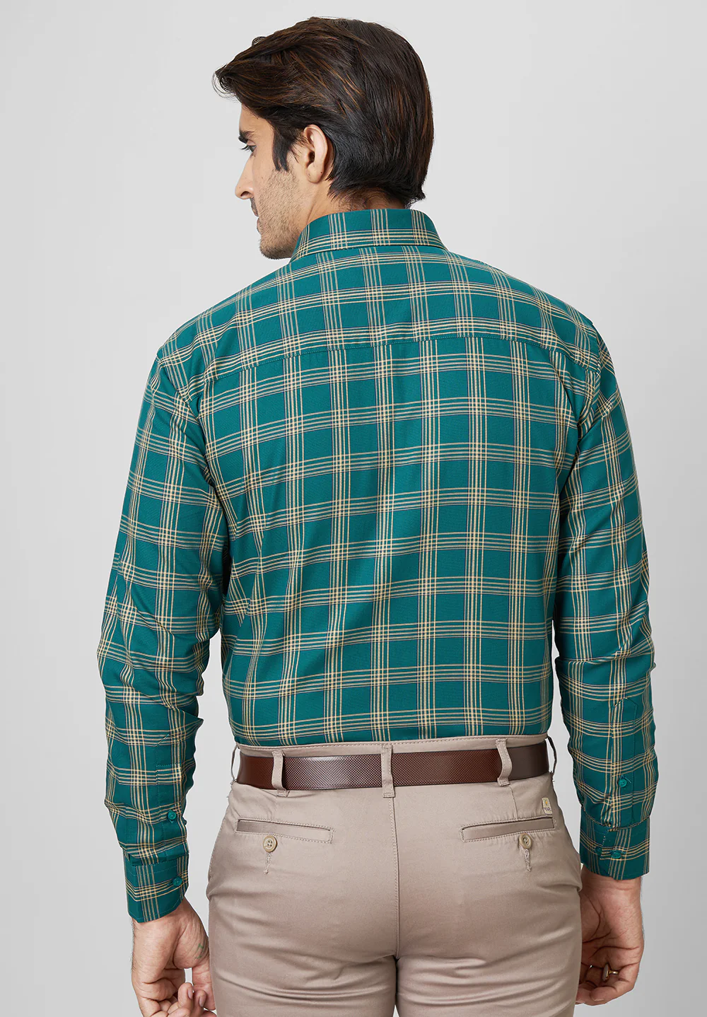 Men Green Regular Fit Formal Shirt - Image 2