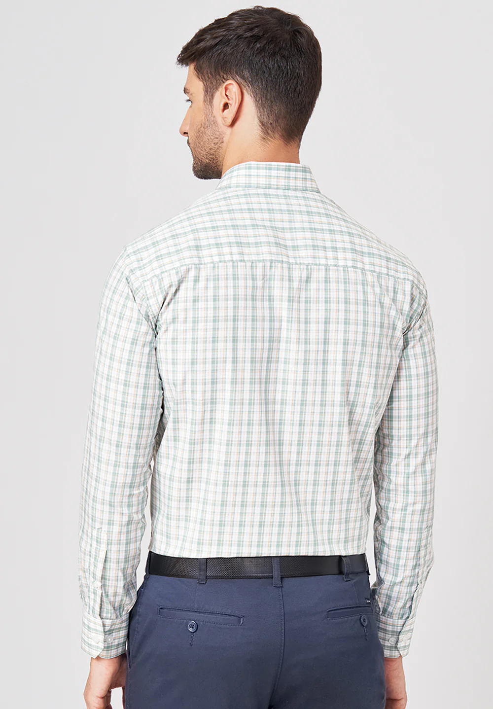 Men Green Regular Fit Formal Shirt - Image 2