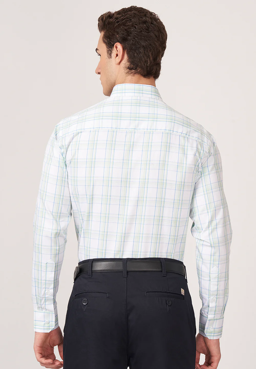 Men Green Slim Fit Formal Shirt - Image 3