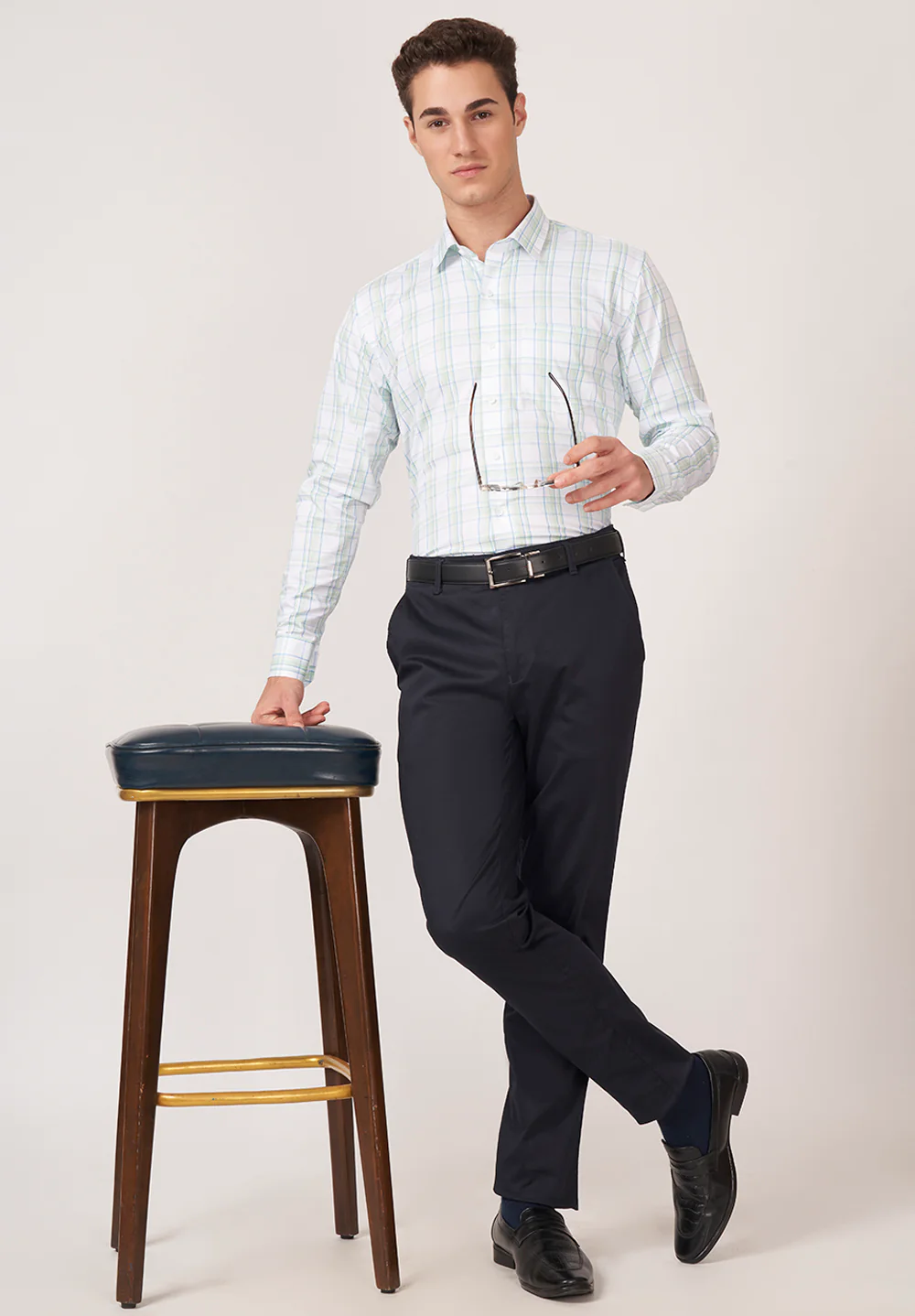 Men Green Slim Fit Formal Shirt - Image 5