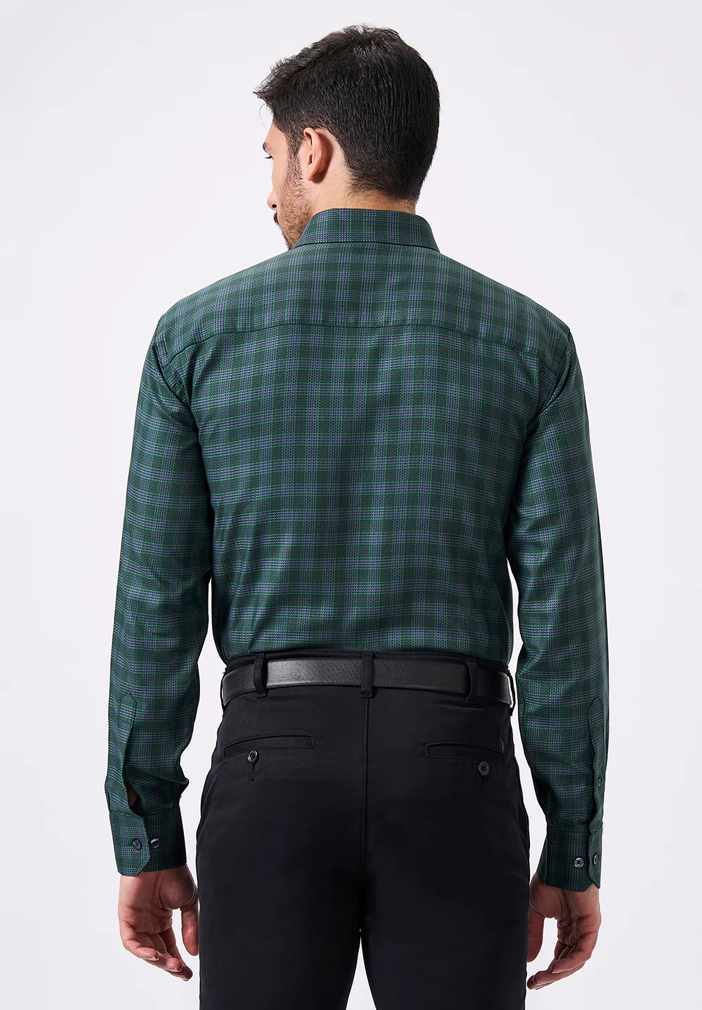 Men Green Regular Fit Formal Shirt - Image 2