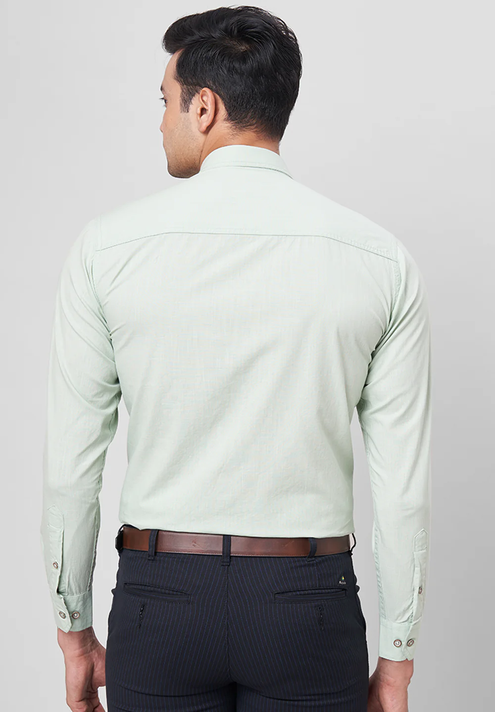 Men Green Slim Fit Formal Shirt - Image 2