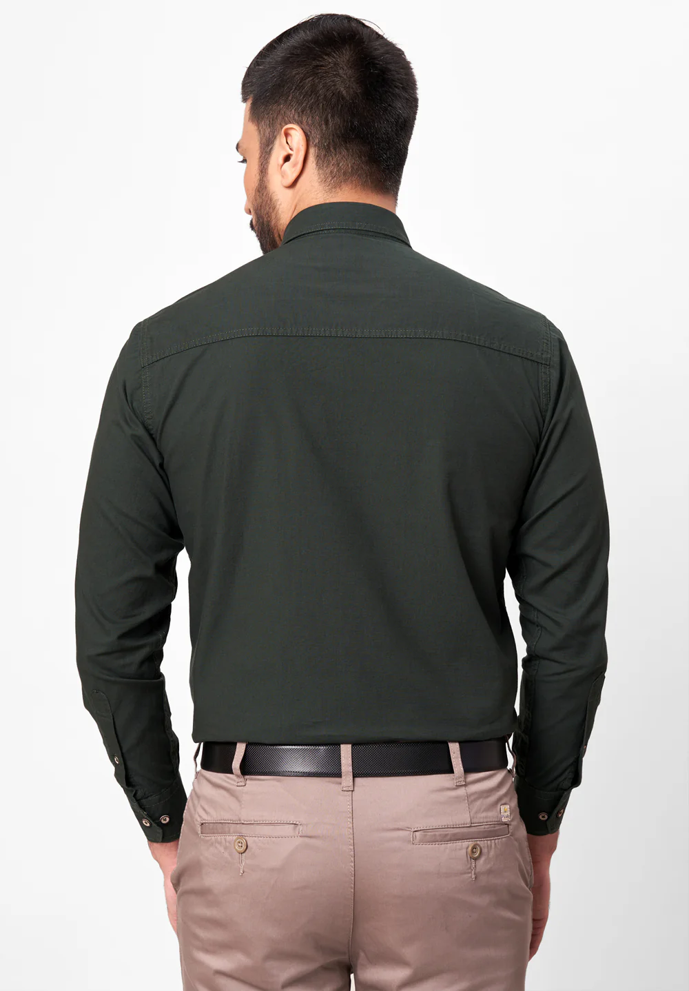 Men Green Smart Fit Formal Shirt - Image 3