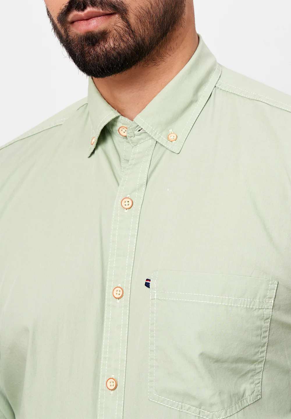 Men Green Smart Fit Formal Shirt - Image 3
