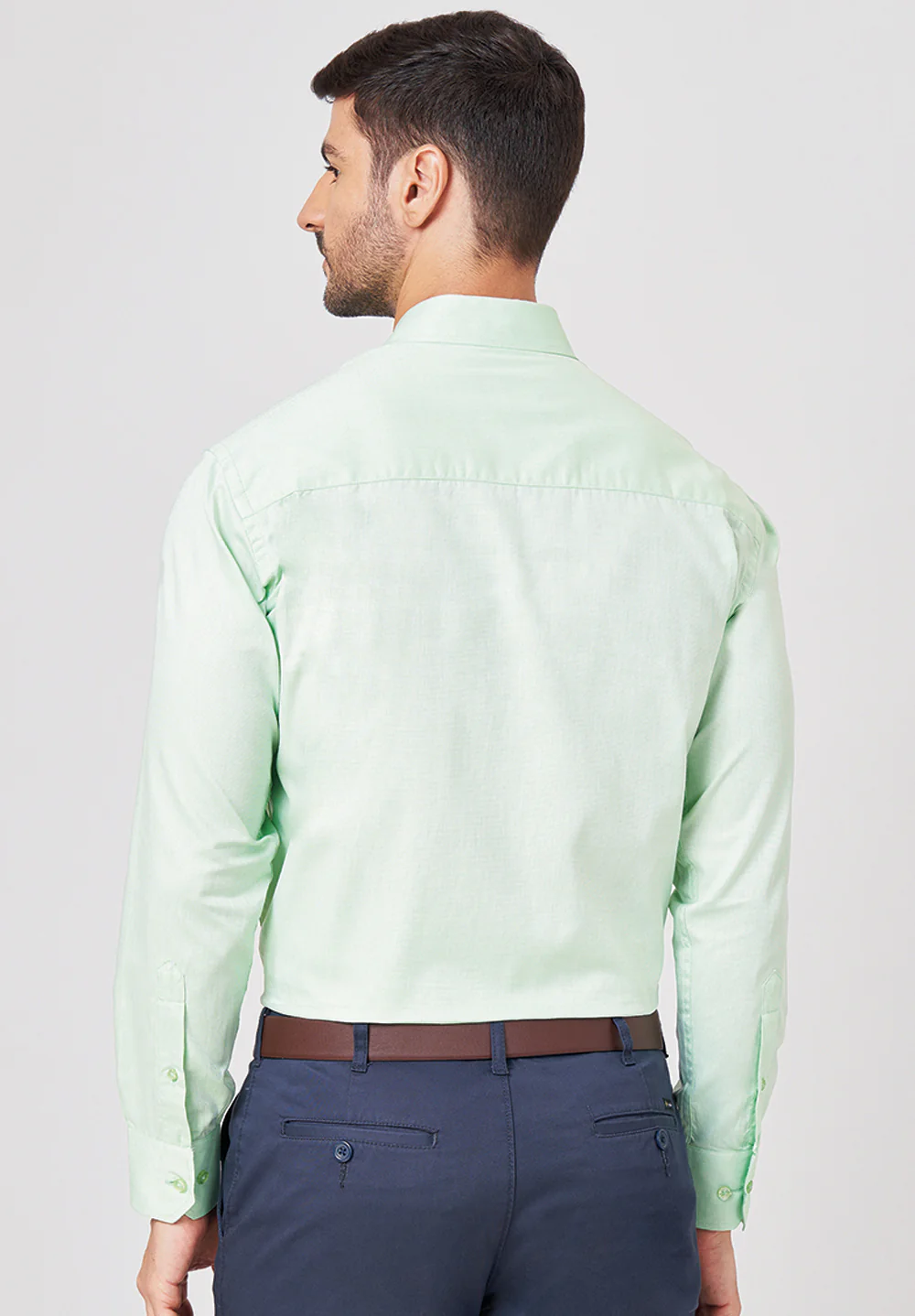 Men Green Regular Fit Formal Shirt - Image 2