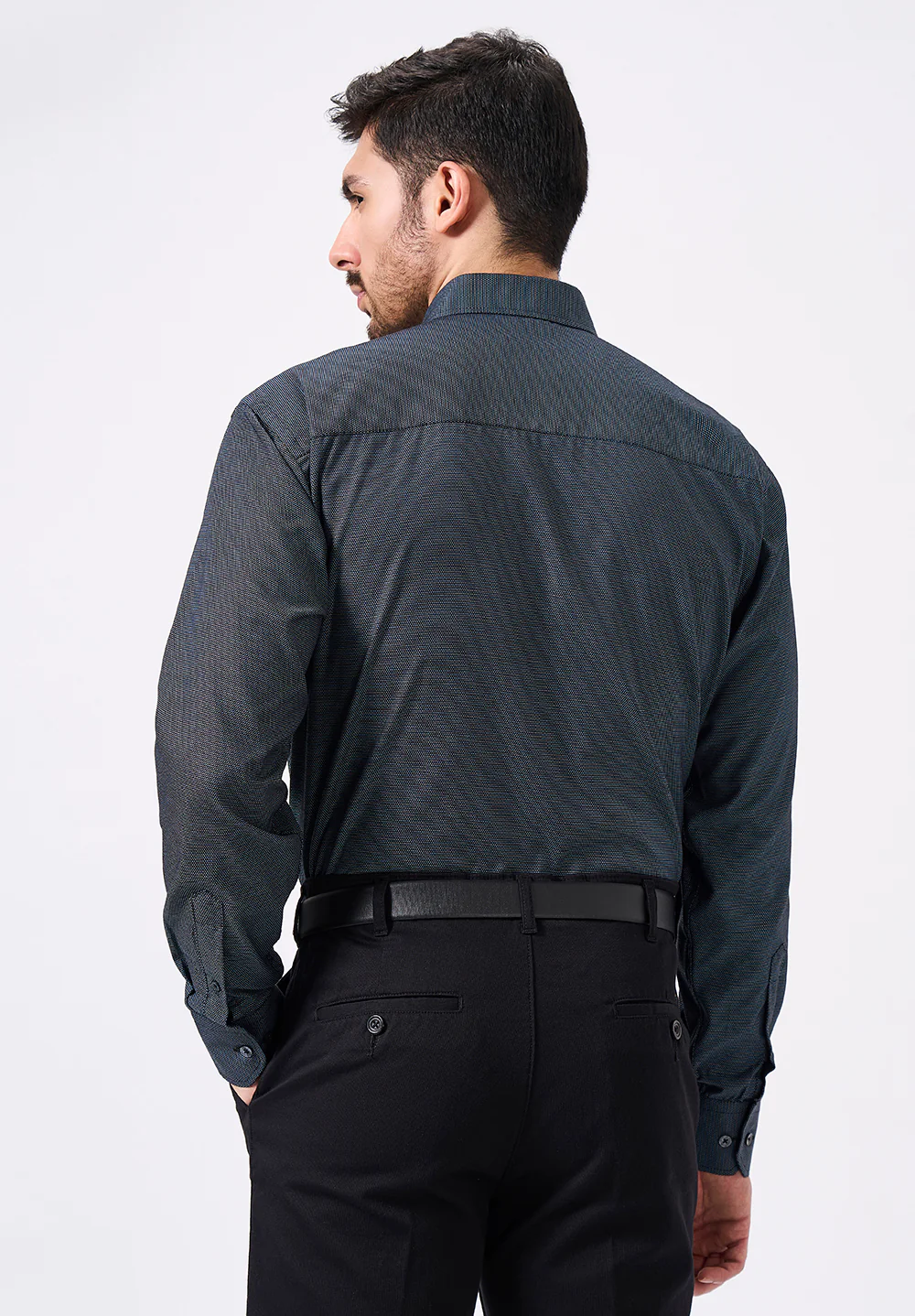 Men Grey Regular Fit Formal Shirt - Image 2