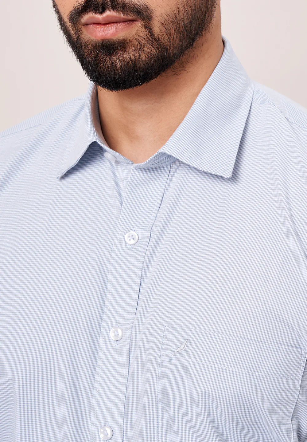 Men Grey Regular Fit Formal Shirt - Image 3