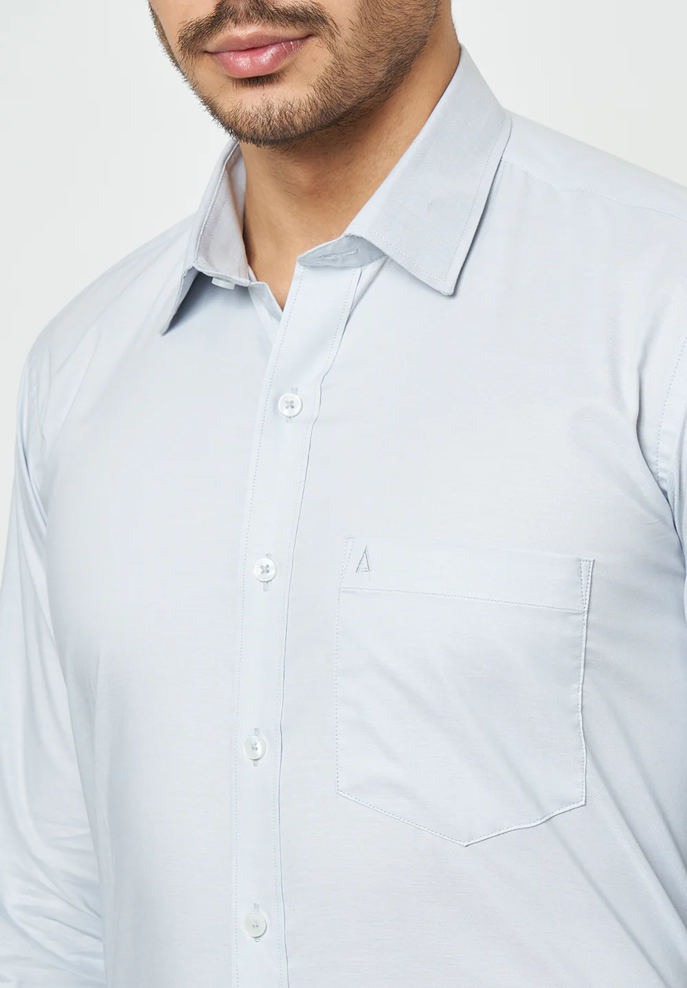 Men Grey Regular Fit Formal Shirt - Image 4