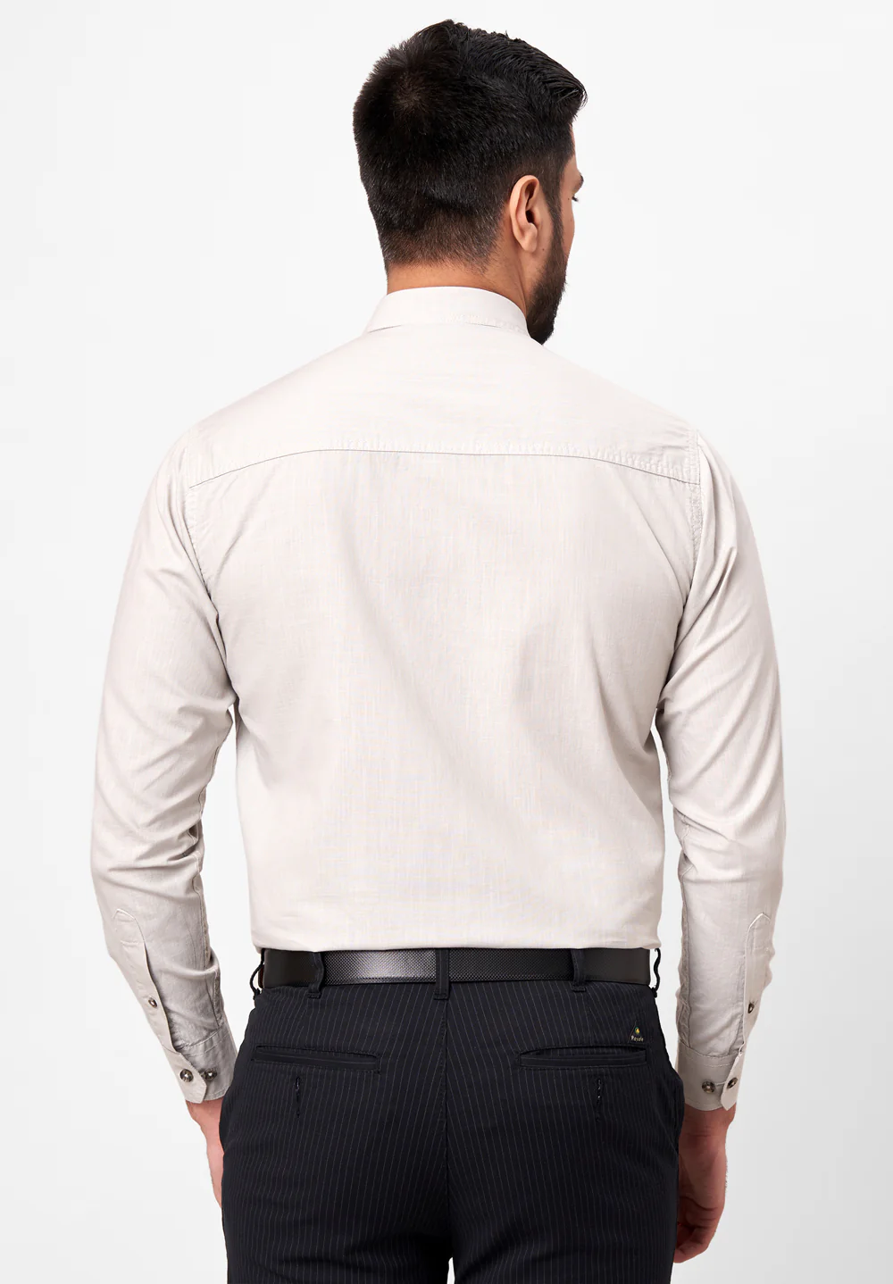 Men Grey Slim Fit Formal Shirt - Image 2