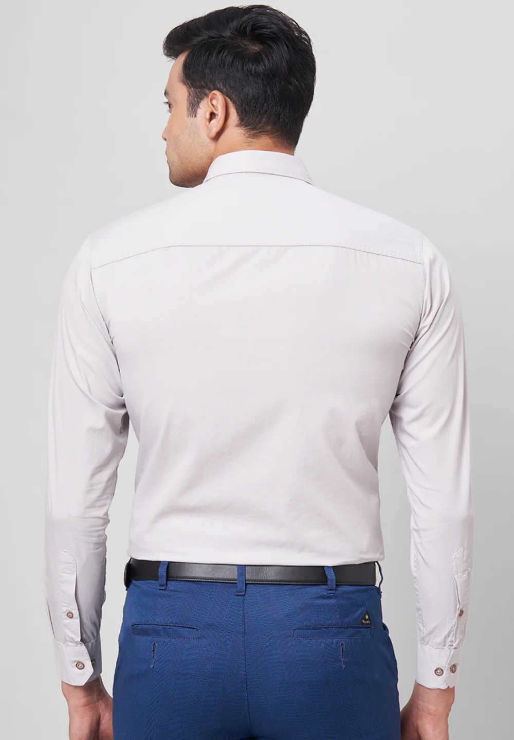 Men Grey Slim Fit Formal Shirt - Image 2