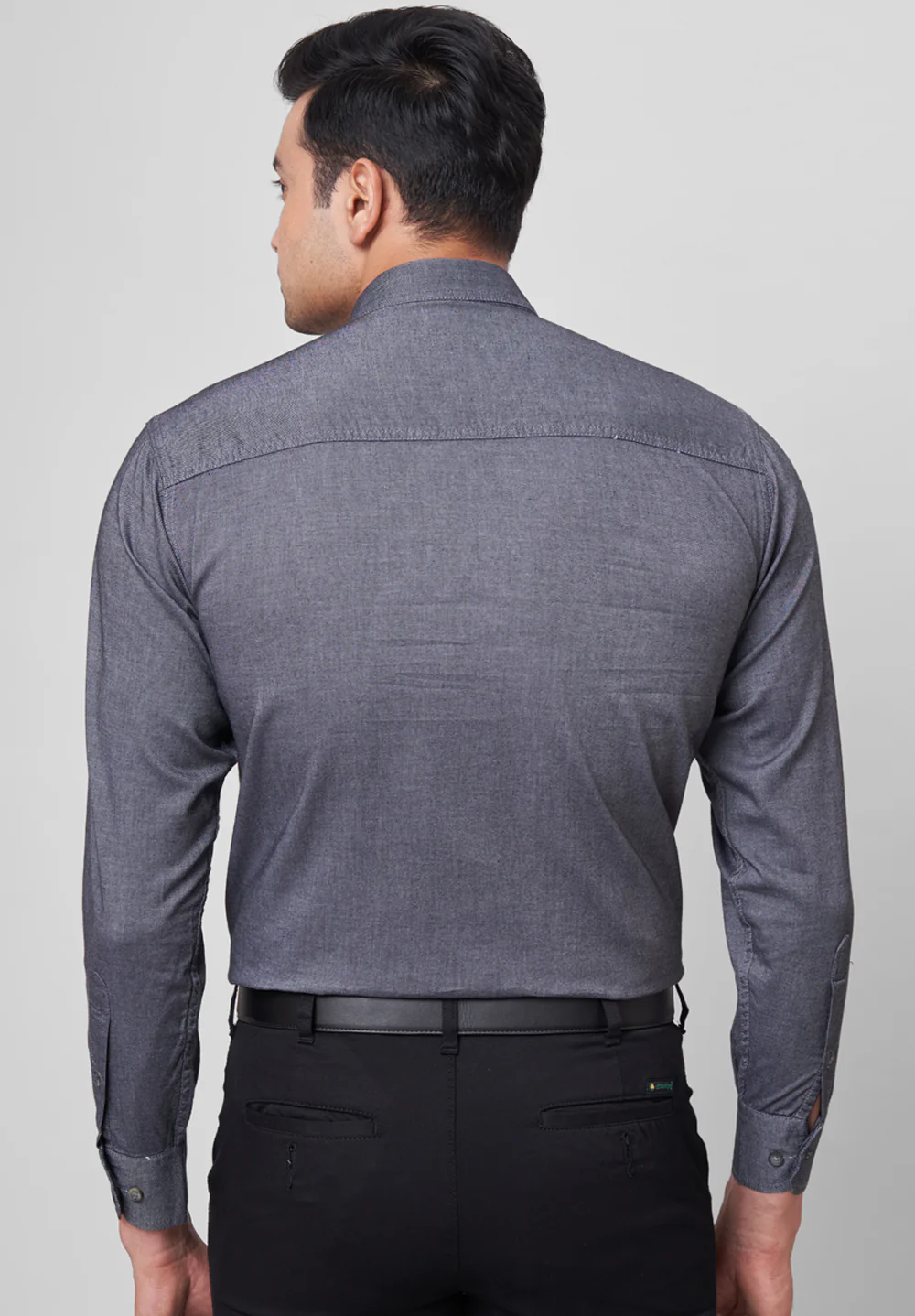 Men Grey Smart Fit Formal Shirt - Image 2