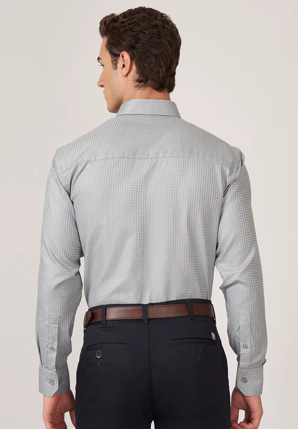Men Grey Regular Fit Formal Shirt - Image 2
