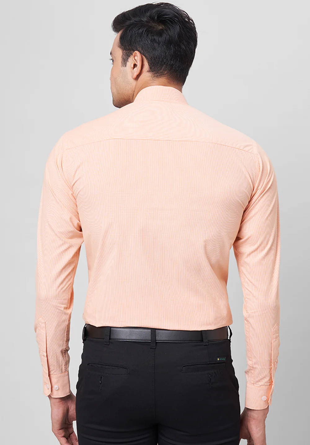 Men Orange Slim Fit Formal Shirt - Image 2