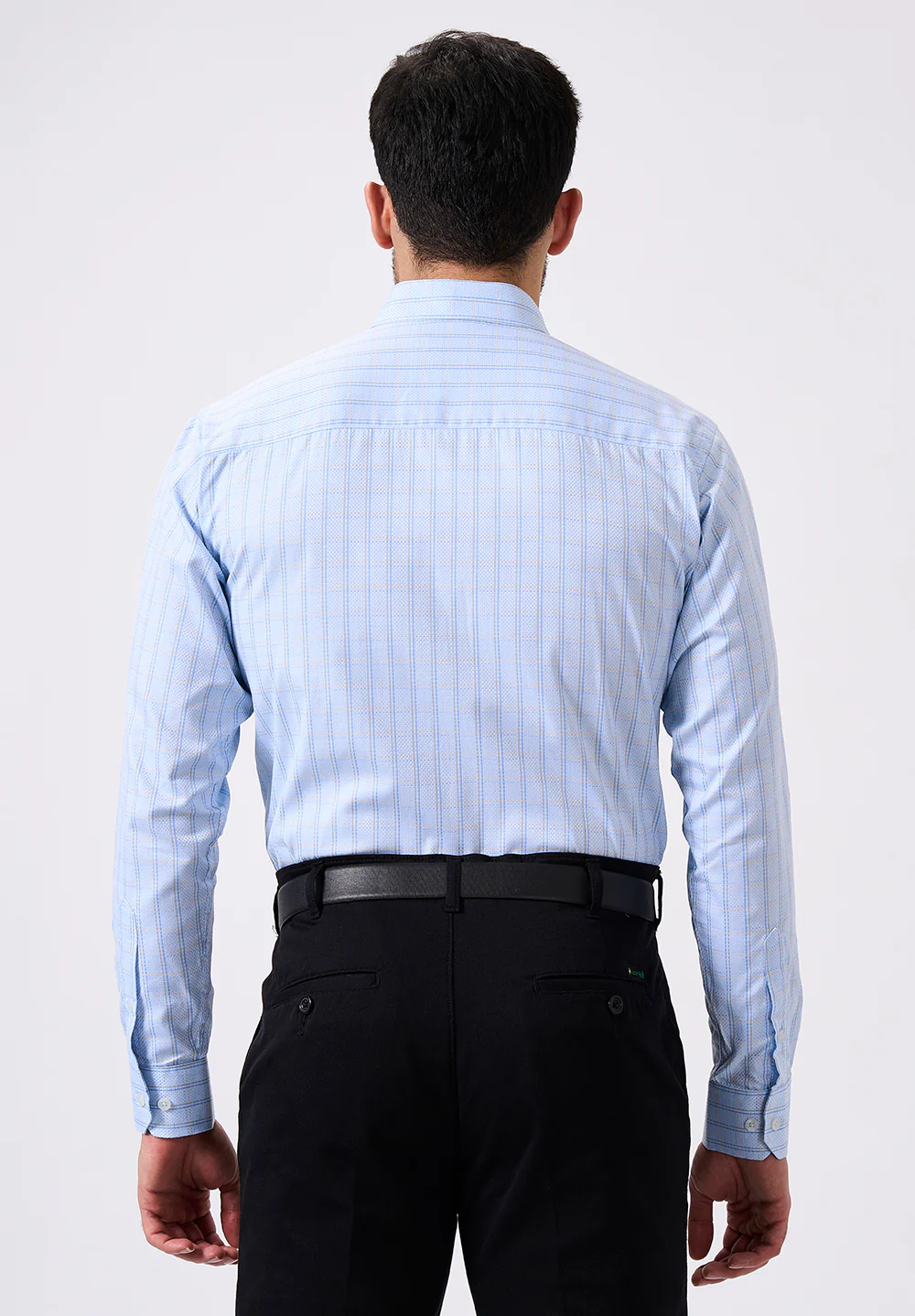 Men Blue Slim Fit Formal Shirt - Image 2