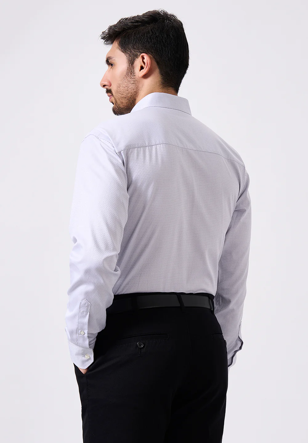 Men Grey Regular Fit Formal Shirt - Image 2