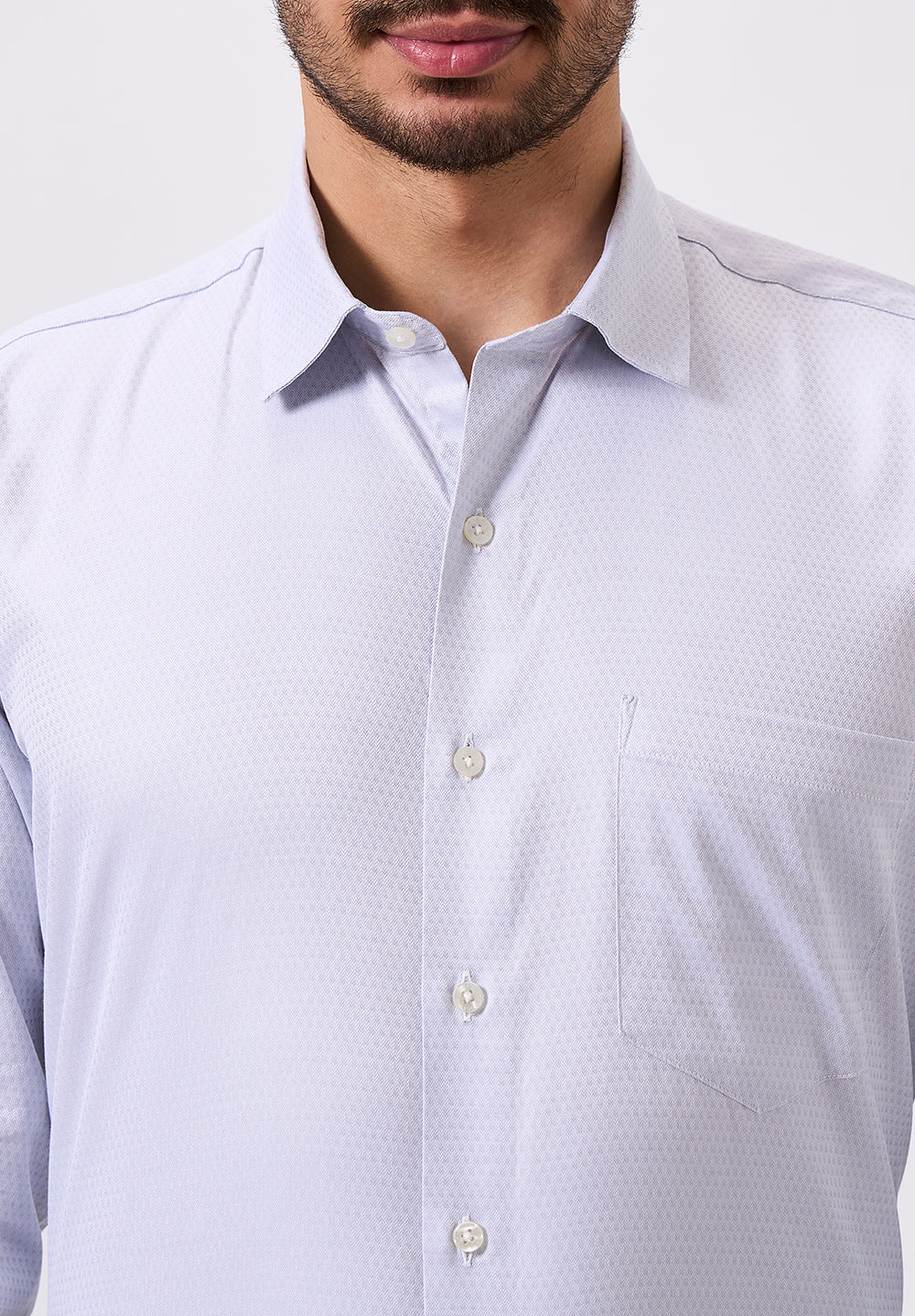 Men Grey Regular Fit Formal Shirt - Image 3
