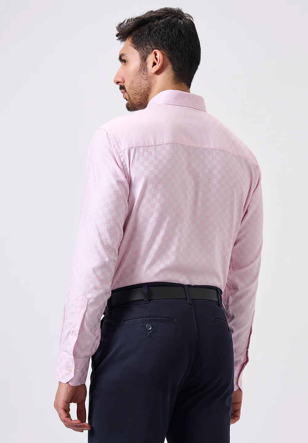 Men Light Pink Regular Fit Formal Shirt - Image 2