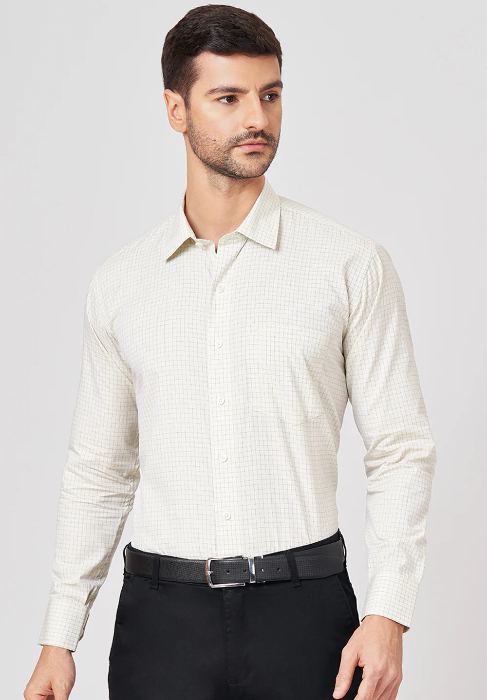 Men Yellow Regular Fit Formal Shirt