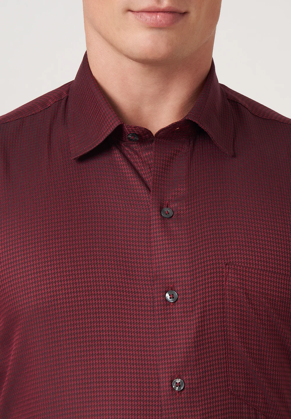 Men Maroon Regular Fit Formal Shirt - Image 4