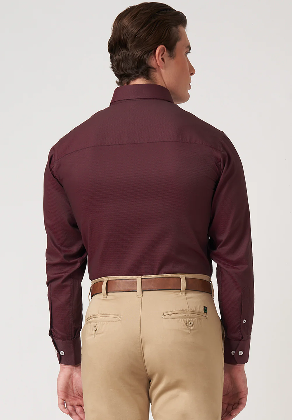 Men Maroon Regular Fit Formal Shirt - Image 2