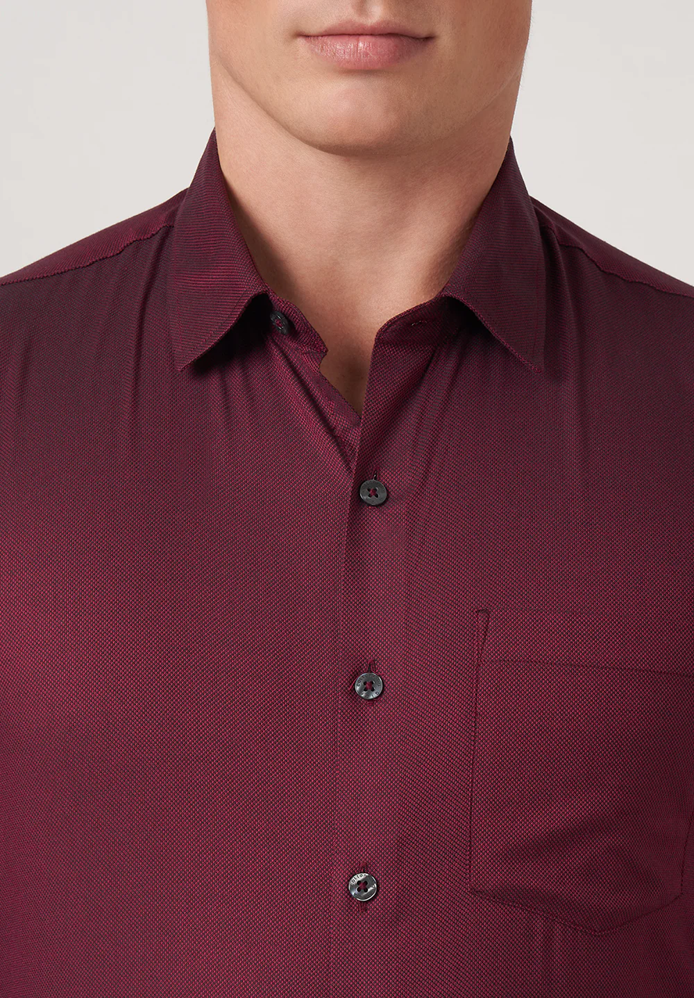 Men Maroon Slim Fit Formal Shirt - Image 5